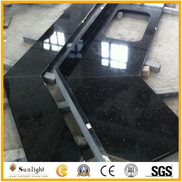 Polished Black Galaxy Granite Paving/Kitchen Countertop