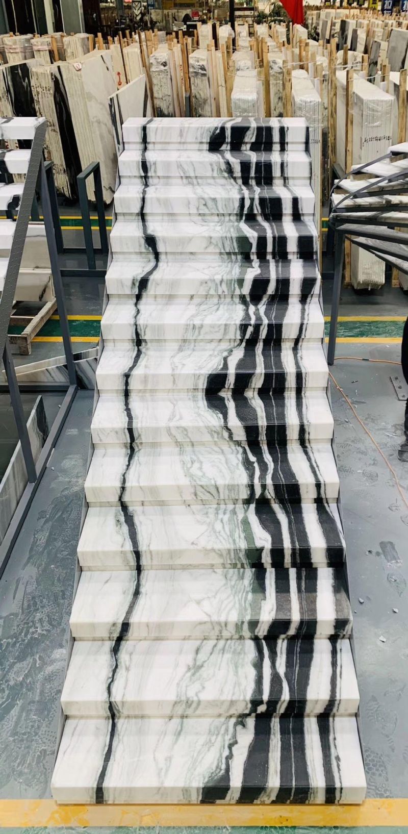 Panda White Chinese Marble Slabs Apartment Interior/Design Flooring/Walling/Countertop/Stairs Tiles/Plates Marble, Big Slabs