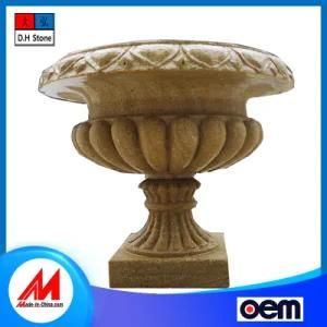 Made in China Outdoor Decorative Stone Flower Pot Granite Flower Pot