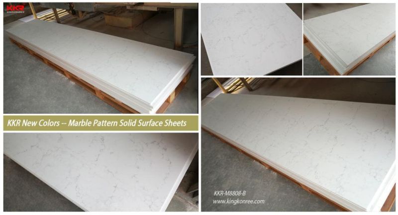 Artificial Stone Kkr Solid Surface Sheet for Countertops and Table Tops