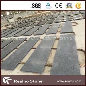 Steel Grey Black Leather Finish Granite Countertops for Kitchen