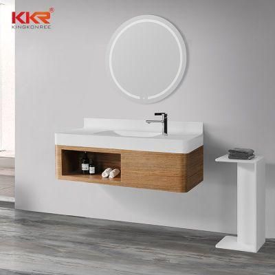 Kkr Customized Solid Surface Marble Sink and Integrated Solid Surface Vanity Bathroom Countertop Sink