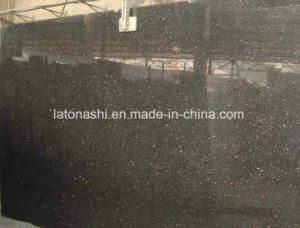 Honed/Polished Black Galaxy Granite Tile for Flooring/Wall