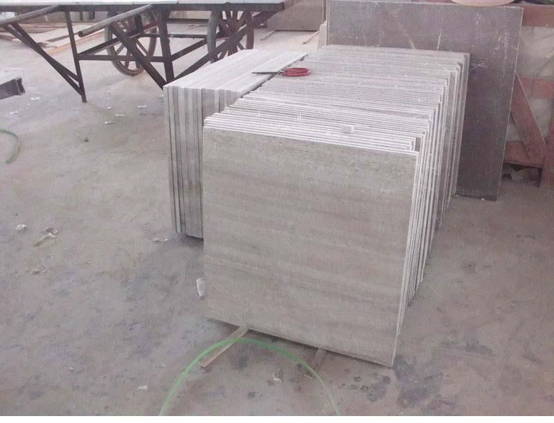 Building Top Quality Material White Wooden Vein Marble Slabs for Flooring