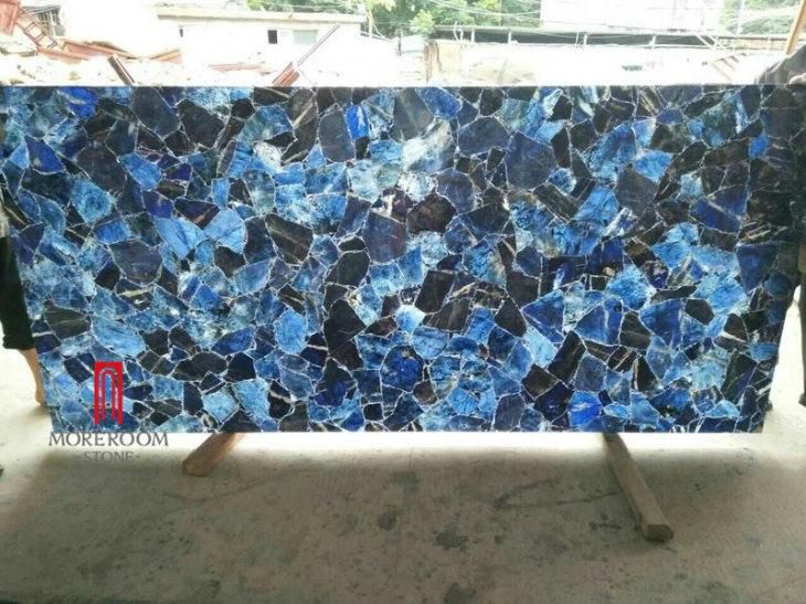 Gemstone Backlit Blue Granite Marble Azul Bahia Slab