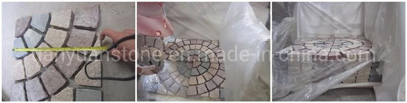 Granite Cobblestone Meshed Paving, Driveway Paving, Patio Paving Stone, Landscaping Stone
