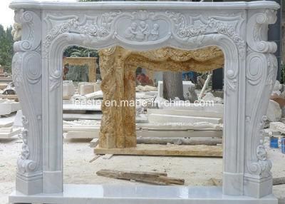 Western Style Indoor Natural Marble Fireplace