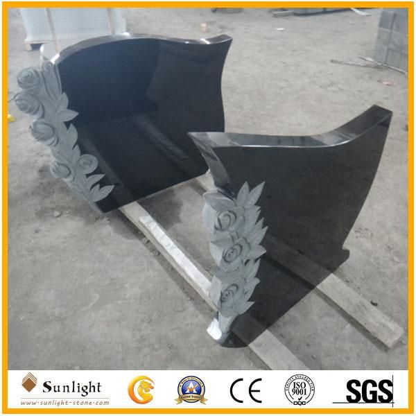 Black Customize Marble & Granite Headstone/Tombstone/Monument for European Style Funeral