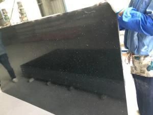 Black Kitchen Countertop Artificial Quartz Stone Engineered Stone