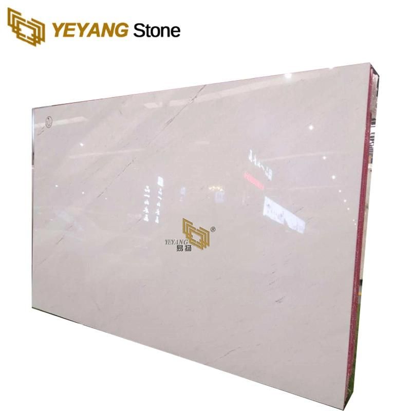 Pure White Marble Stone Slab Flooring Tile for Kitchen/Bathroom/Vanitytop/Worktop Project Building
