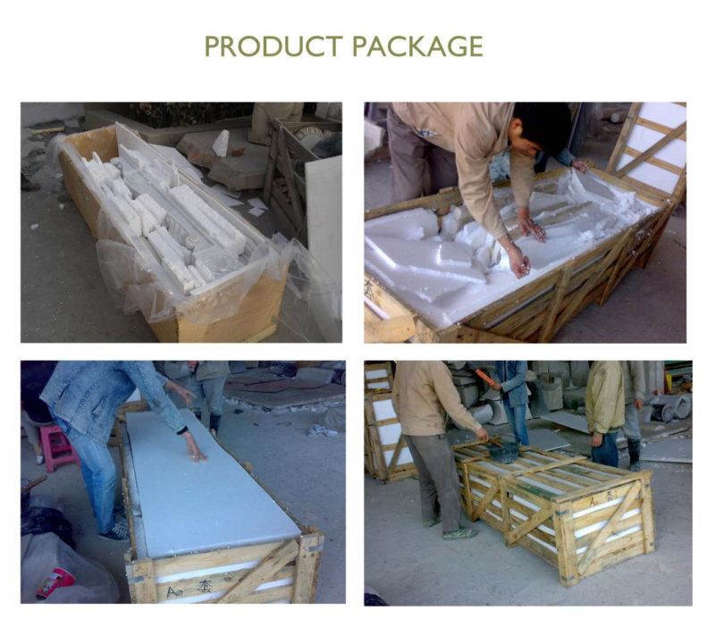 Classical White Marble Stone Fireplace Frame Mantel Surround
