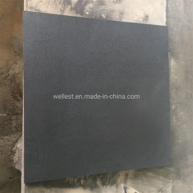 Hainan Honed Honed Black Basalt Tile Lava Stone Floor and Wall Tiles