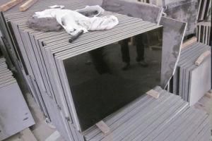 Shanxi Black Flamed Granite Tiles - 2 X 2 Inch