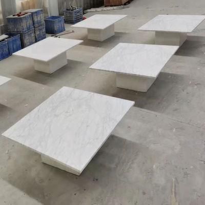 Italy Bianco Carrara Venata White Marble Stone End Table Console Table