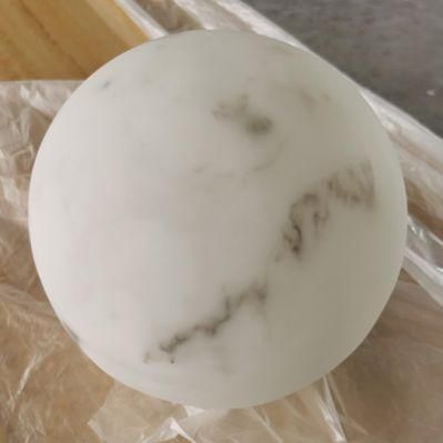 Alabaster Globe Shaped Snow White Marble Translucent Artificial Onyx Lightbox