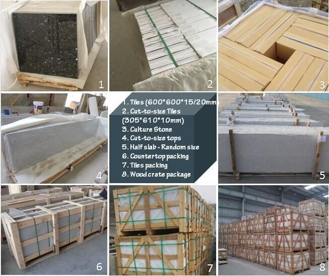 Hot-Sale G439 Bala Blue Big White Flower Granite Tiles Polished Flamed Cut-to-Size Natural Stone Tiles Blue Granite