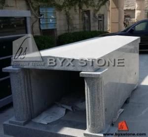 Granite Single Crypt Mausoleum with Round Columns
