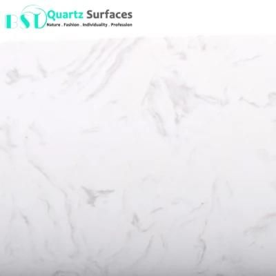 White-Based Artificial Quartz Stone Slabs with Veins