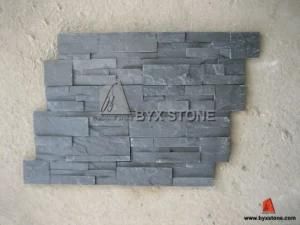 Black Slate Culture Stone for Garden and Wall Cladding