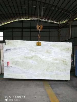 Yunfu High Quality Onyx Light Green Blue Sky Backlit Thin Marble Slab