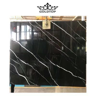 Home Decoration Black/Beige/White Wall/Floor Tiles Kitchen/Bathroom Countertop Black Marquina Marble for Home or Hotel