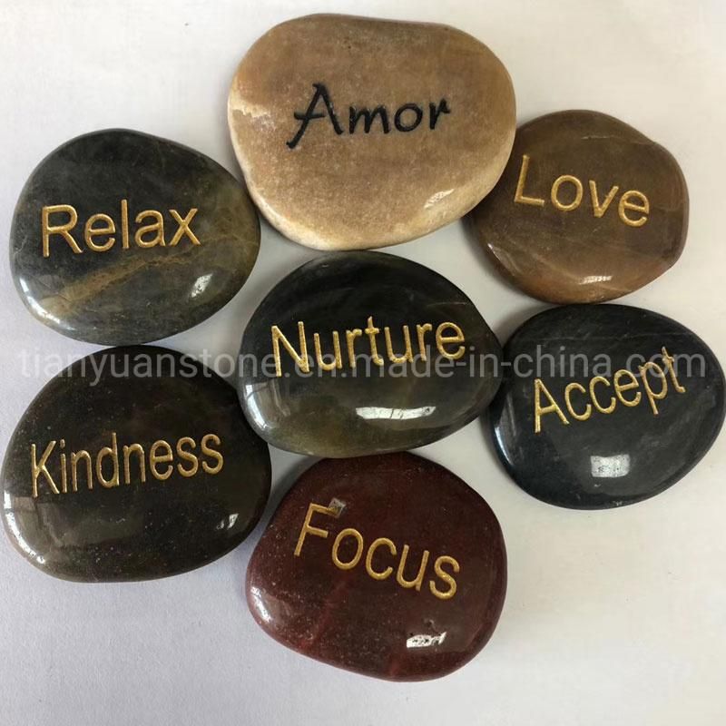 Polished River Black Pebbles for Landscaping
