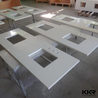 Prefab Bathroom Quartz Solid Surface Stone Top