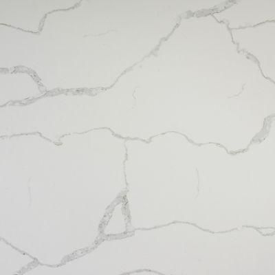 China Wholesale Artificial White Quartz for Hotel/Commercial Kitchen/Bathroom Countertop/Vanity Top Floorquartz Slab Calacatta