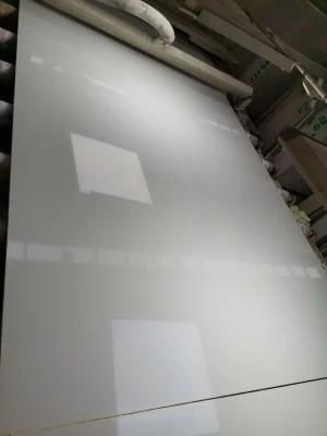China Manufacturer of Artificial Pure White Plain Marble Stone Slabs