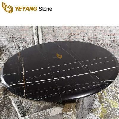 Natural Stone Round White/Grey/Black Marble Top Dining Table Tops