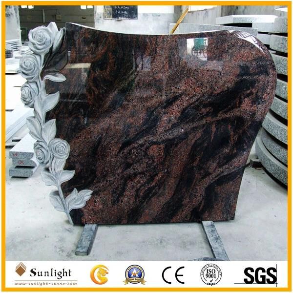 China Juparana, Sand Wave Granite Monument/Headstone/Granite Stone Tombstone