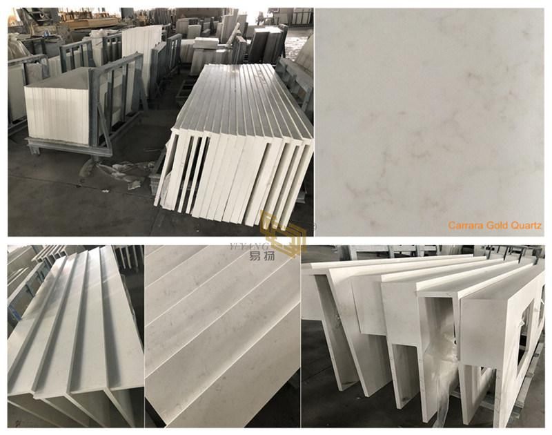 White Artificial Quartz Stone Slab for Countertop/Kitchen/Bathroom/Worktop/Bar Top