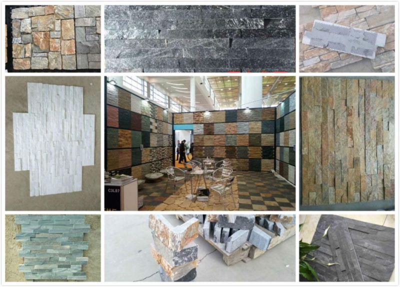Rusty Slate Stone Natural Hand Split Cement Backing Cultural Stone Ledge Stone Veneer