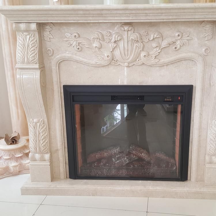 Stone Carving Home Decoration White Marble Fireplace Surround