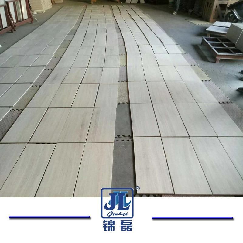 Building Material White Wood Grain/Veins 24 X24" Marble Tile for Interior Decoration Home or Hotel