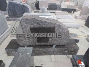 Aurora Brown Granite Headstone with Mountain Shape