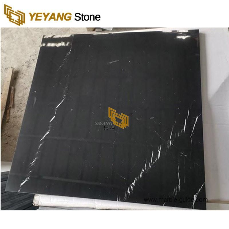 Natural Black Nero Marquina Marble Tiles for Building/Villa/Carpet/Wall/Flooring Marble Supplier