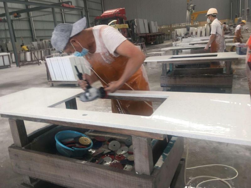 Premium Italian Carrara White Marble Single Sink Kitchen Countertops