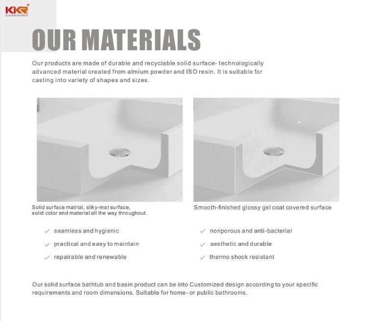 Solid Surface Ramp Marble Wall Hung Basin