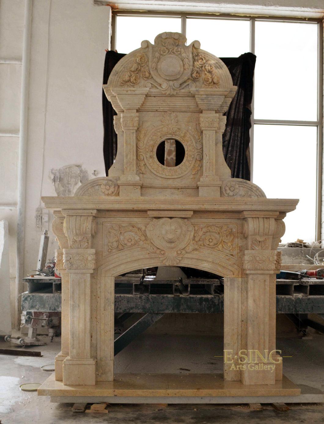Exported to Worldwide Chinese Wholesale Natural Marble Fireplace Model
