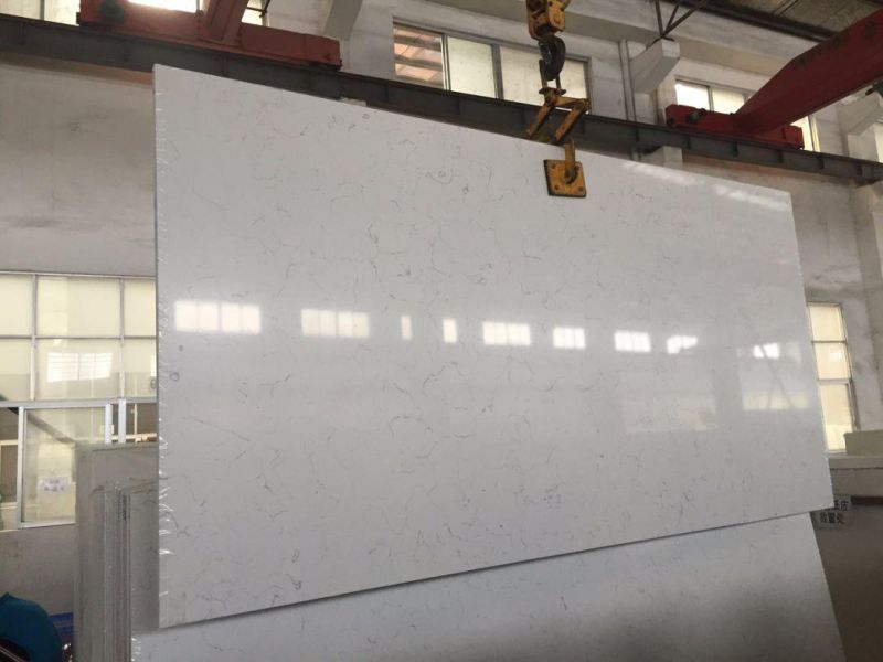 Foshan White Marble Quartz Stone Slab for Home Decor
