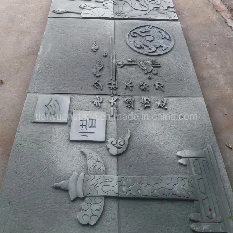 Yellow Sandstone Sculpture Relief for Wall Hanging Art Decoration