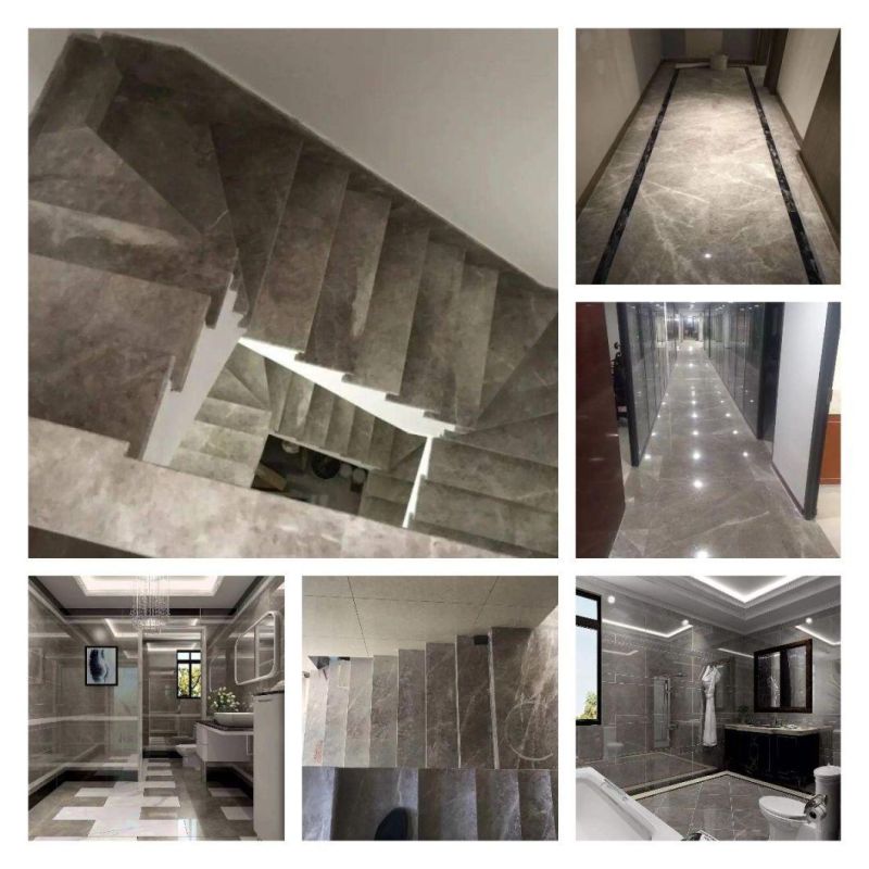 Natural Bathroom and Lobby Dora Grey Marble Flooring Design for Stair /Floor/Wall Tile