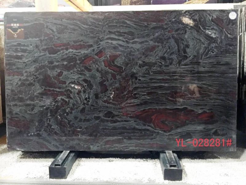 Iron Oxide Red Marble Slabs for Flooring Tile, Countertop