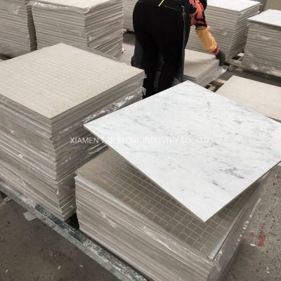 Bianco Carrara White Composite Marble Tile with Ceramic for Flooring