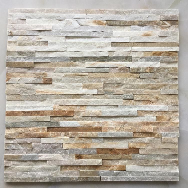 Real Stone Beige Slate Cultured Panel Cladding