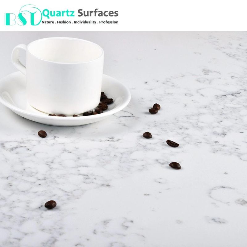 Mist Calacatta White Quartz Countertops Stronger Than Marble