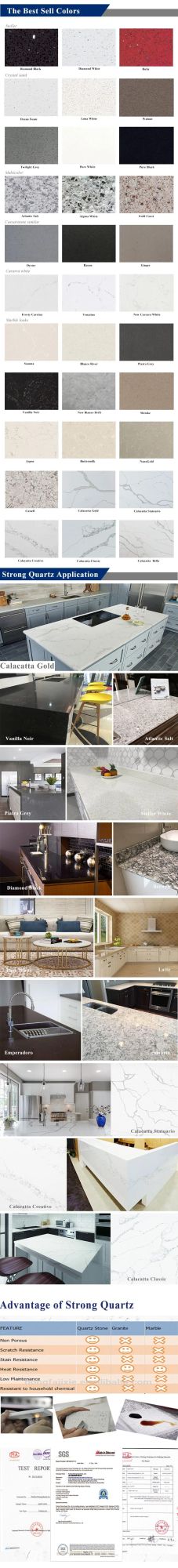 Chinese Marble Look White Artificial Stone for Kitchen Countertop