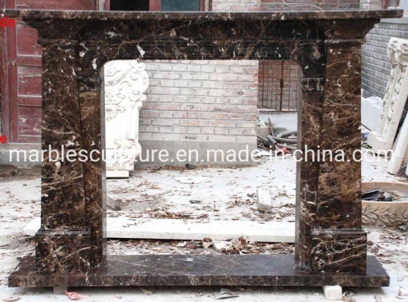 Factory Price Simple Style Natural Stone Marble Fireplace (SYMF-159)
