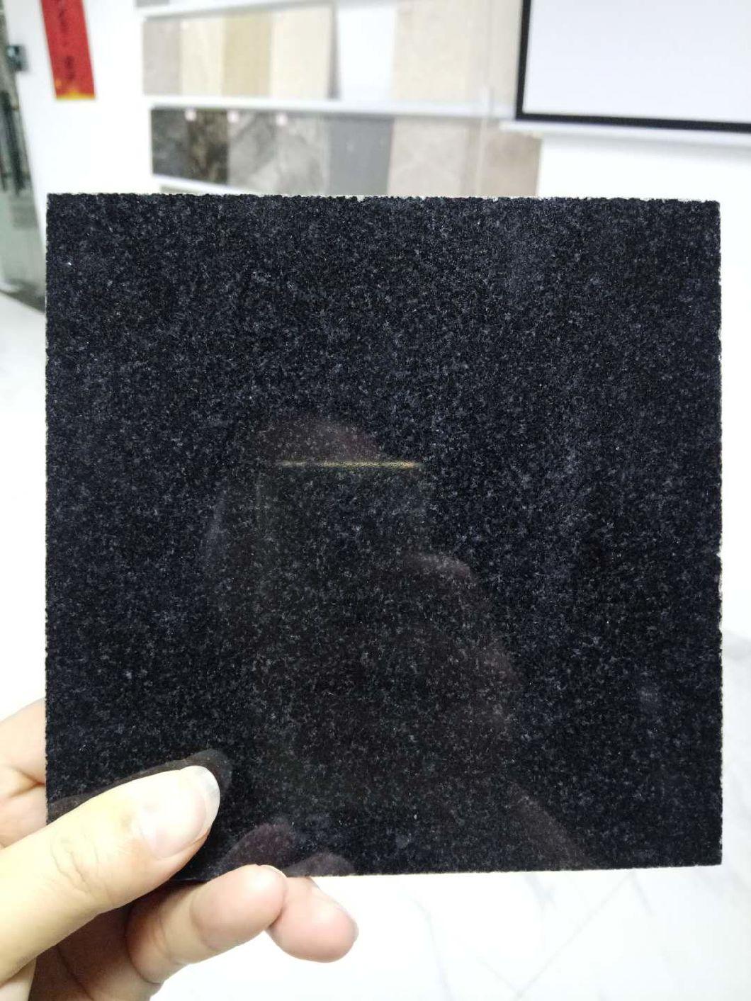 Polished Absolute Black Granite Slabs Shanxi Black Granite Slabs for Floorings and Walls or Kitchen Countertop